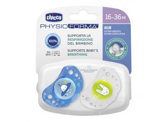 Chicco succhietto air boy in silicone 16-36 mesi 2 pezzi