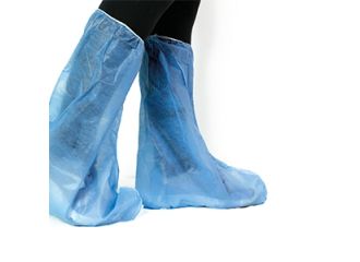 Copricalzare monouso impermeabile 38 x 47 azzurro tessuto in accoppiato polipropilene + polietilene 100 pezzi