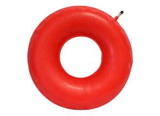Ciambella gonfiabile per invalidi in gomma rossa team deluxe con pompa 45cm diametro