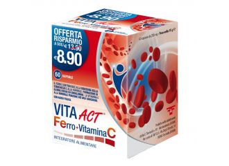 Vita act ferro + vitamina c 60 capsule