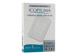 Compressa adesiva tessuto non tessuto 7,5 x 5 cm 5 pezzi