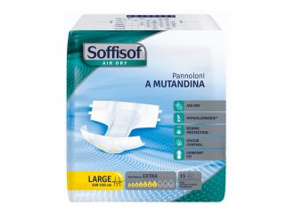 Soffisof air dry pannolino mutandina extra l 15 pezzi