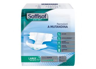 Soffisof air dry pannolino mutandina super l 15 pezzi