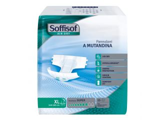 Soffisof air dry pannolino mutandina super xl 15 pezzi