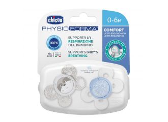 Chicco succhietto comfort boy silicone 0-6 mesi 2 pezzi