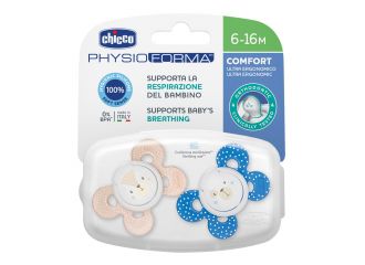Chicco succhietto comfort boy in silicone 6-16 mesi 2 pezzi