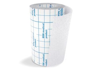 Fascia autoadesiva ipoallergenica fixomull stretch per fissaggio cateteri m 5 x 5 cm