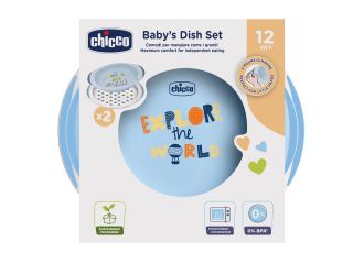 Chicco piatto fondo e piano 12 mesi+ azzurro/verde
