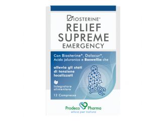 Biosterine relief supreme emergency 12 compresse