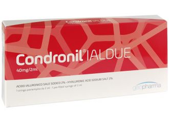 Siringa intra-articolare condronil ialdue preriempita acido ialuronico sale sodico 40 mg 2 ml