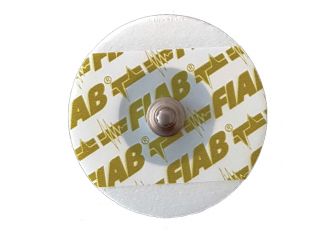 Elettrodo pe foam monouso rotondo diametro 40mm pediatrico in gel solido con sensore ag/agcl con clip in acciaio inox fiab 50 pezzi