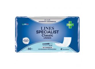 Pannolone lines specialist classic rettangolare con barriera 30 pezzi