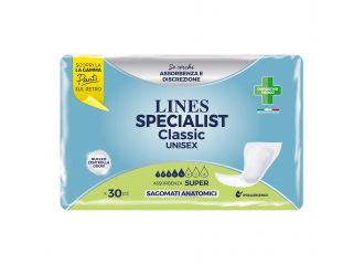 Pannolone lines specialist classic sagomato sottile super 30 pezzi