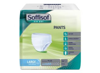 Pannolone soffisof air dry pants plus pull up l 14 pezzi