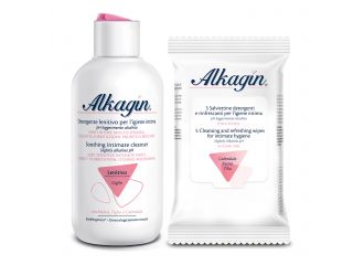 Alkagin ph 7 lenitivo detergente + salviette 5 pezzi