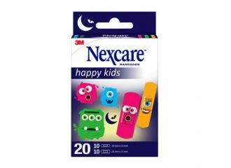 Cerotti nexcare kids plasters monsters 20 pezzi assortiti