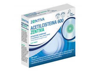 Acetilcisteina 600 zentiva 10 bustine bipartite gusto tropical