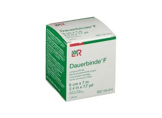 Benda elastica dauerbinde f alta estensibilita' compressione leggera 6x700cm con graffette