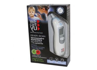 Termometro auricolare wecareyu fever-scan ad infrarossi con 10 coprisonda
