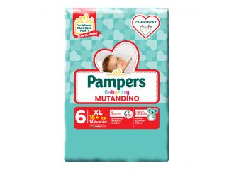 Pampers baby dry mutandino sm taglia 6 extralarge small pack 14 pezzi