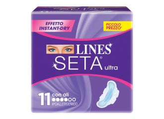 Lines seta ultra assorbenti con ali 11 pezzi
