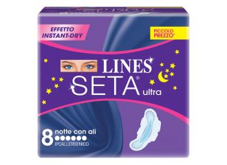 Lines seta ultra assorbenti da notte 8 pezzi