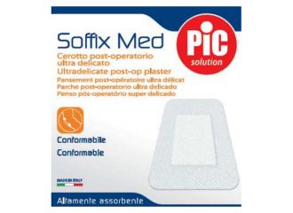 Cerotto in tnt adesivo 10x8 cm con compressa assorbente 4,5x5,5 cm pic soffix med 50 pezzi