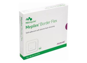 Medicazione in schiuma di poliuretano mepilex border flex 10x10 cm 5 pezzi