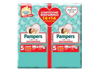 Pampers baby dry pannolino a mutandina duo dwct junior 28 pezzi