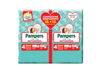 Pampers baby dry pannolino a mutandina duo dwct maxi 32 pezzi