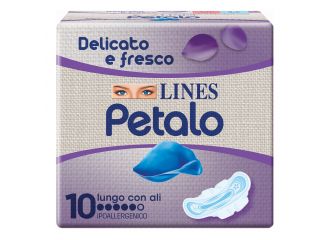Lines petalo blu assorbente lungo con ali 10 pezzi
