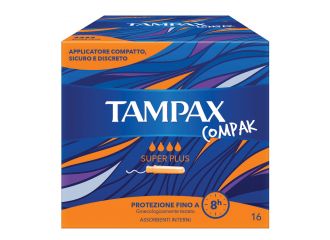 Tampax compak assorbente interno super plus 16 pezzi