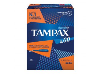 Tampax &go assorbente interno super plus 18 pezzi