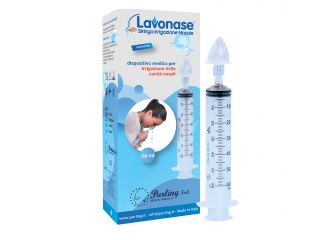 Lavonase irrigazione nasale non sterile siringa 60 ml + luer-lock con cappuccio + ugello nasale con raccordo luer-lock + perforatore con valvola non ritorno con tappo