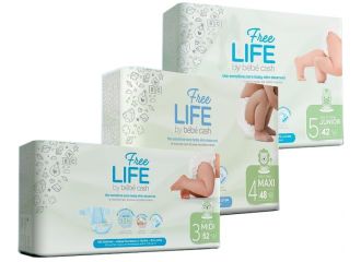 Freelife by bebecash maxi taglia 4 7-18 kg girovita 38-60 cm 48 pezzi