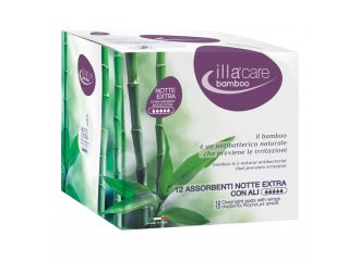 Illa care bamboo assorbenti notte extra 12 pezzi