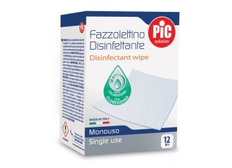 Pic solution fazzolettini disinfettanti 12 pezzi