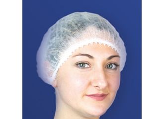 Cuffietta clip in tnt resistente traspirante con elastico su tutto il bordo blu 100 pezzi