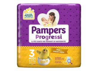 Pampers progressi midi pannolino 3 4-9kg 27 pezzi