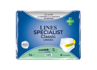 Pannolone a mutanda lines specialist classic pants super s 14 pezzi