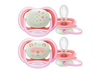 Avent succhietti ultra air night 6-18m femmina 2 pezzi