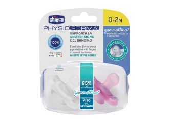 Chicco gommottino girl silicone 0-2 mesi 2 pezzi ita c
