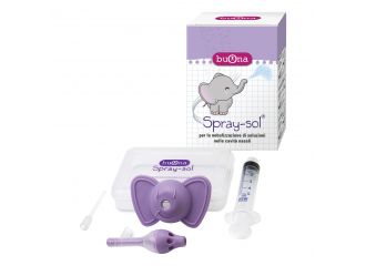 Buona spray-sol kit 5 pezzi 1 spray sol + 1 siringa luer lock da 5 ml + 1 ago cannula + elefantino copri-siringa