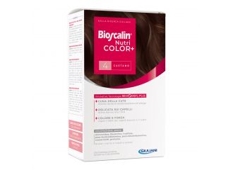 Bioscalin nutricolor plus 4 castano crema colorante 40 ml + rivelatore crema 60 ml + shampoo 12 ml + trattamento finale balsamo 12 ml