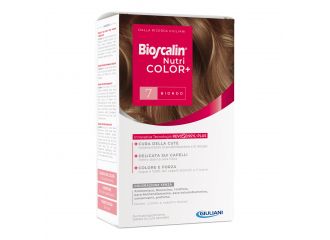 Bioscalin nutricolor plus 7 biondo crema colorante 40 ml + rivelatore crema 60 ml + shampoo 12 ml + trattamento finale balsamo 12 ml
