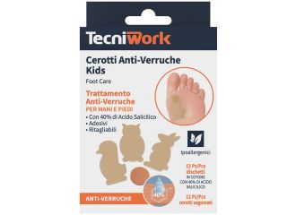 Cerotto anti verruche bimbi 12 pezzi + 12 fixing animiali terra colore beige