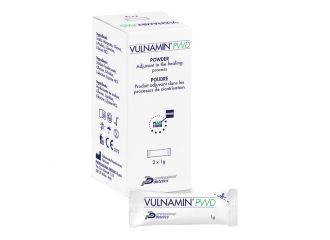 Vulnamin pwd medicazione interattiva in polvere di sodio jaluronato e aminoacidi 2 stick pack