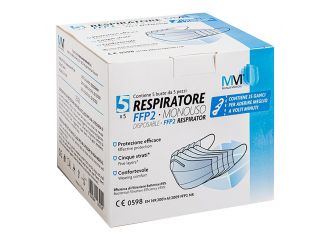 Munus med respiratore ffp2 classe iii + gancio adattatore 5 buste da 5 pezzi