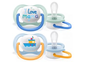 Avent ultra air succhietto mama/boat maschio 0-6 mesi 2 pezzi