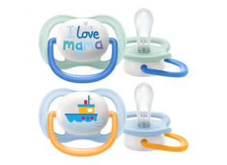 Avent ultra air succhietto mama/boat maschio 0-6 mesi 2 pezzi